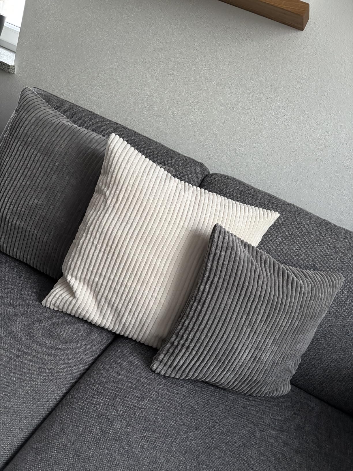 Topfinel Kissenbezüge 40x40 cm Rosa Kordsamt 4er-Set