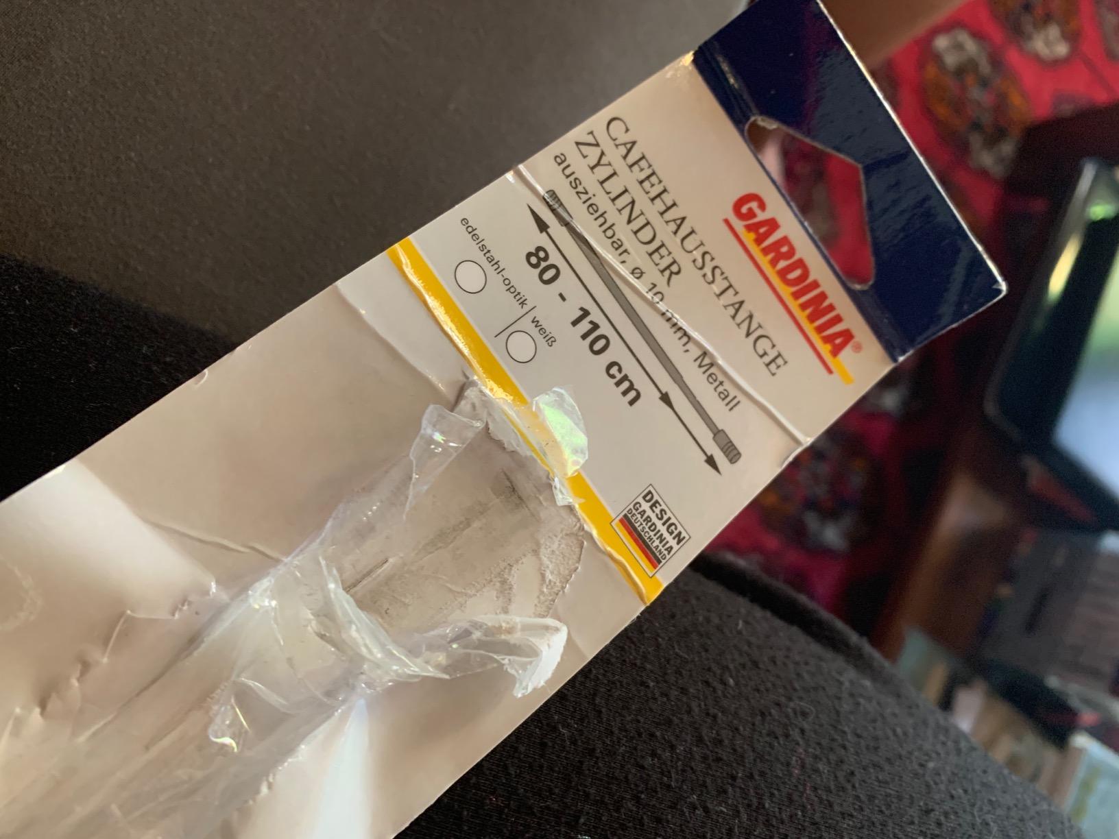 GARDINIA Denver Vitragestange Edelstahloptik 60-85 cm