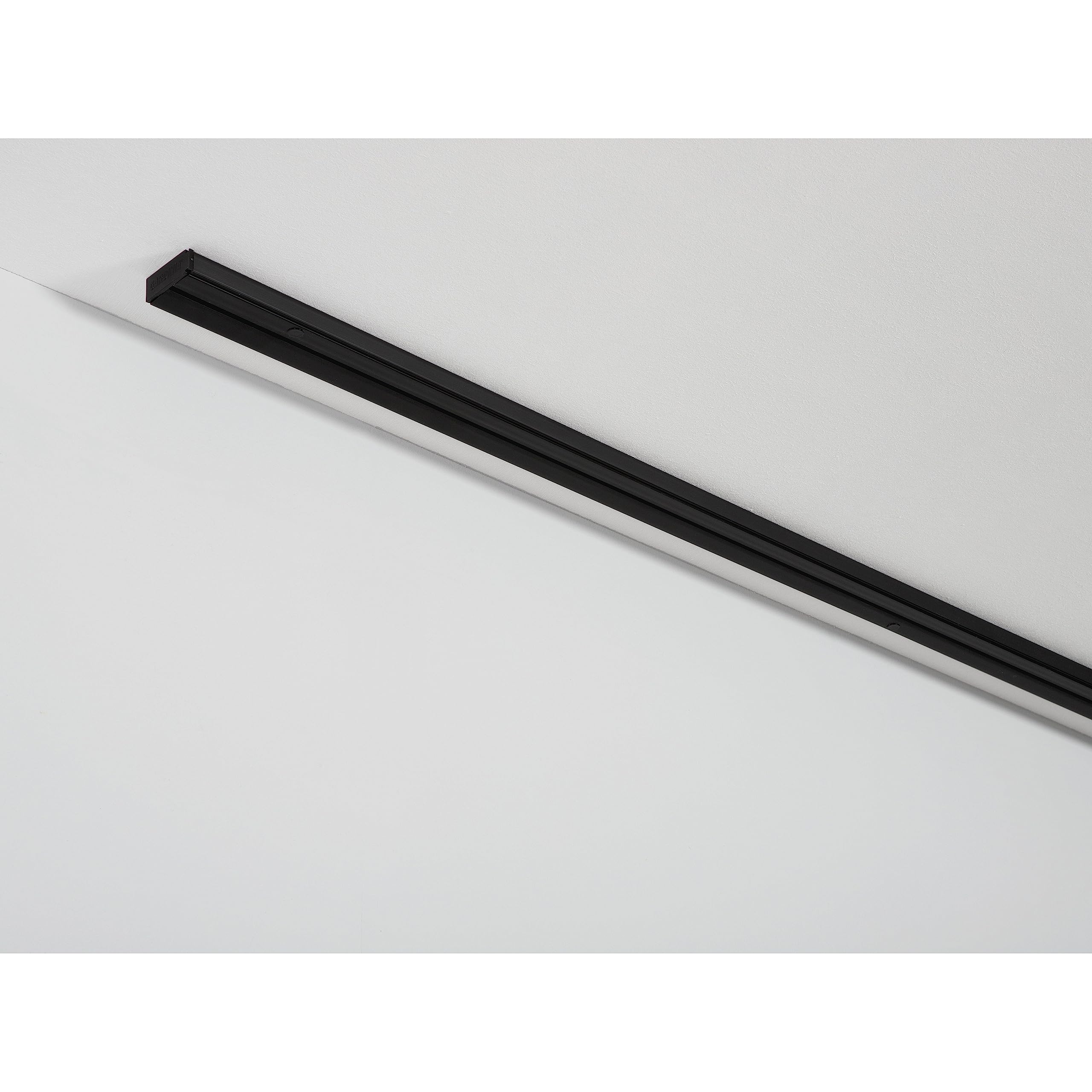 GARDINIA Chicago Vorhangschiene 1-läufig Schwarz 150 cm Set