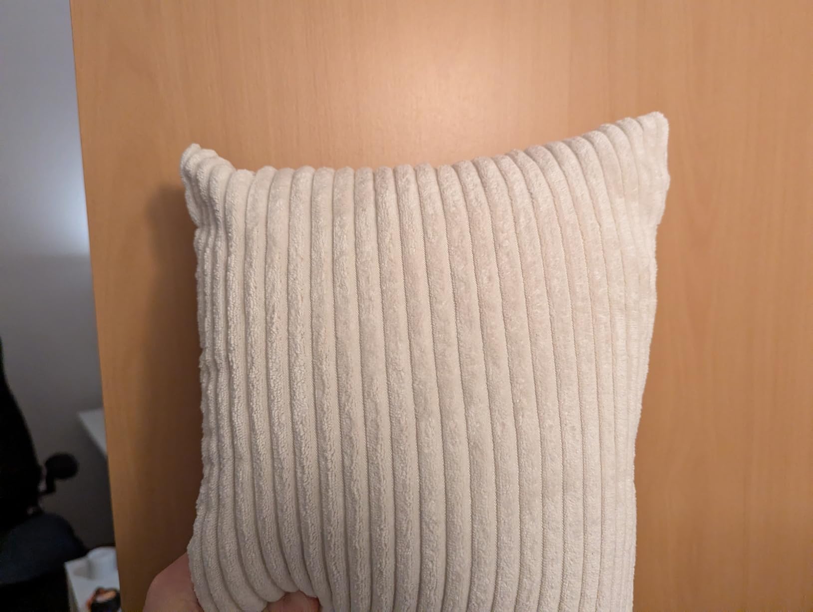 Topfinel Kissenbezüge Kordsamt Creme 40x40 cm 2er Set