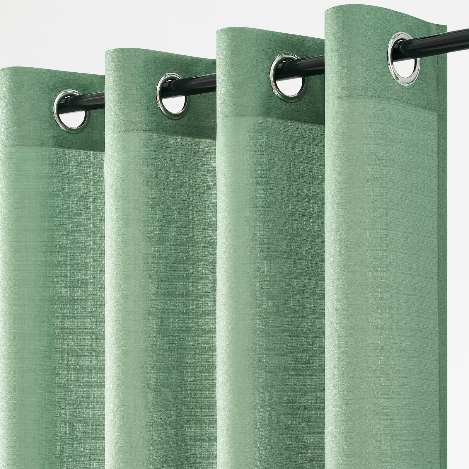 Topfinel Voile Vorhang Weiß 245x140 cm 2er Set Ösen
