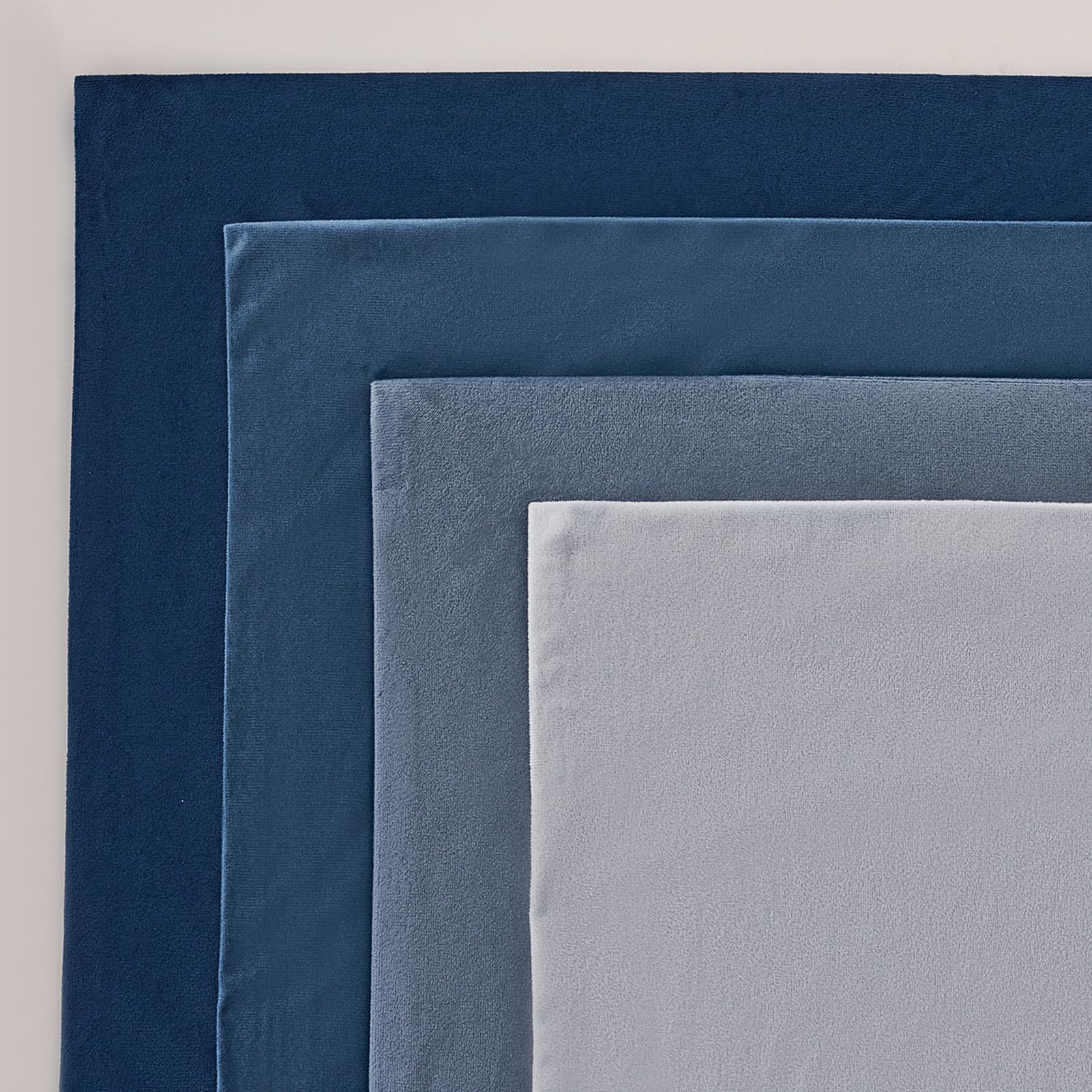 Topfinel Kissenbezüge Samt 40x40 Blau 4er-Set Verlauf