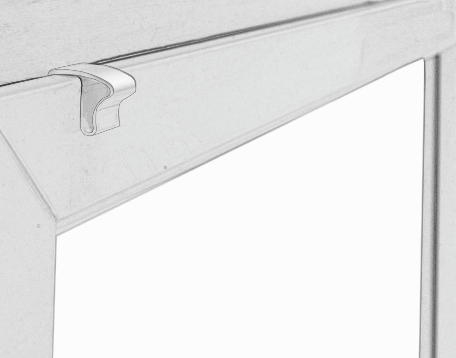 Gardinia Solid Klemmhalter Weiß 6 Stück für Alu-Jalousie 25 mm