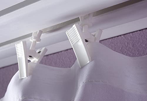 Gardinia Chicago Rollringe Weiß 20 Stück für GE / P2Ü Klammern