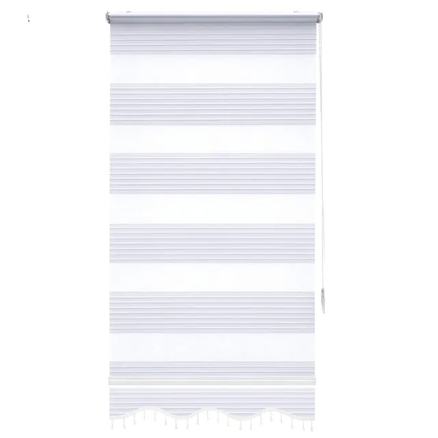 Brillant Doppelrollo Klemmfix 50x200 cm Weiß ohne Bohren