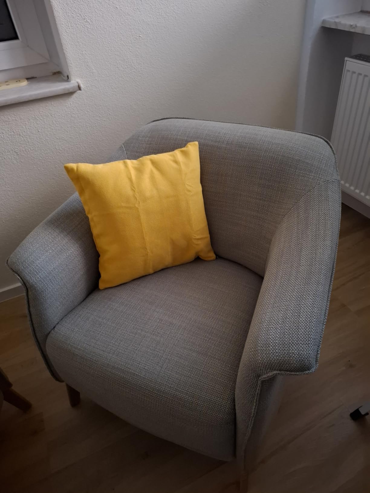 Topfinel Kissenbezug 50x50 Chenille Gelb 2er Set