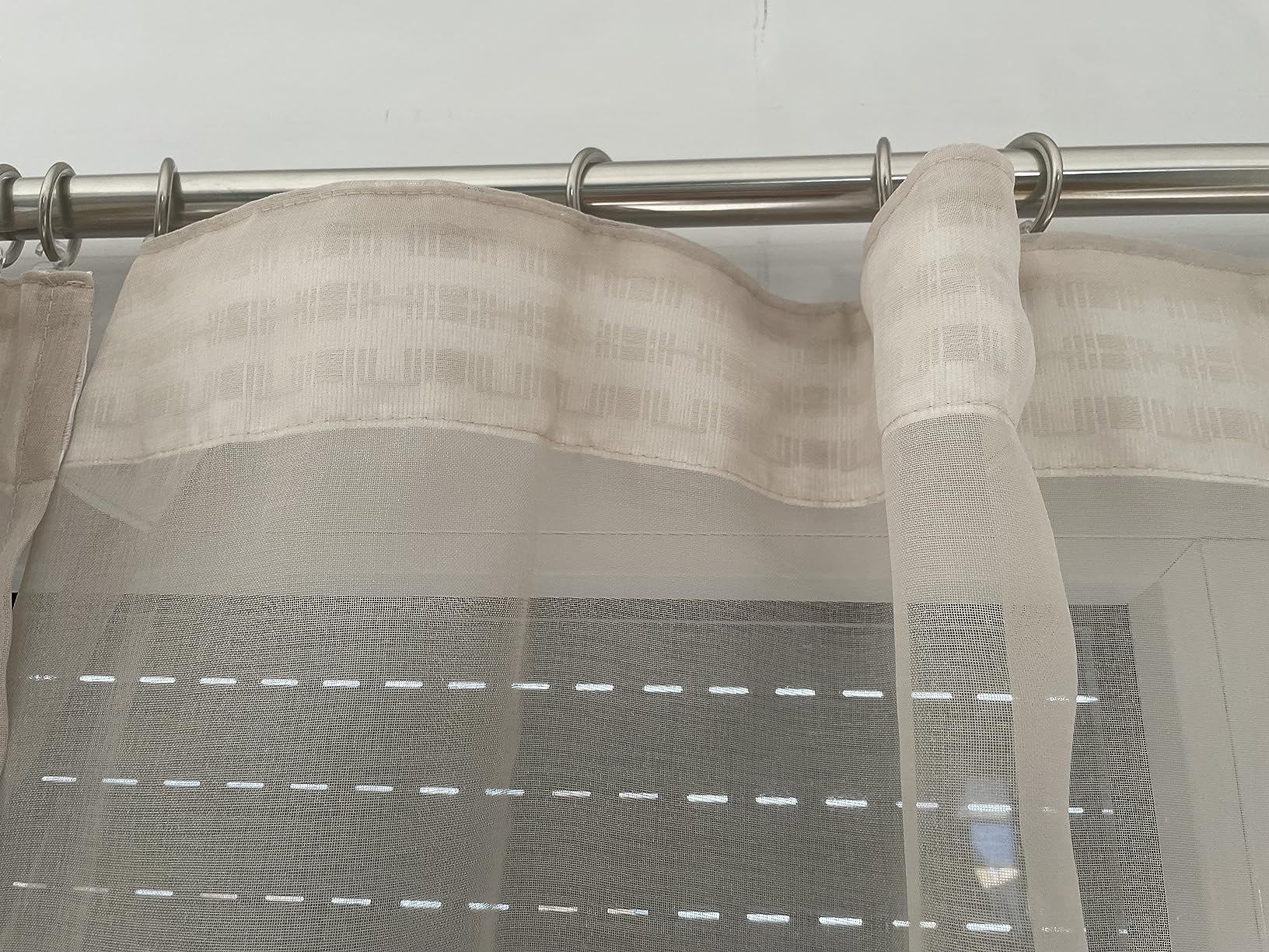 Topfinel Gardinen Vorhänge Voile Weiß 140x245 cm 2er Set