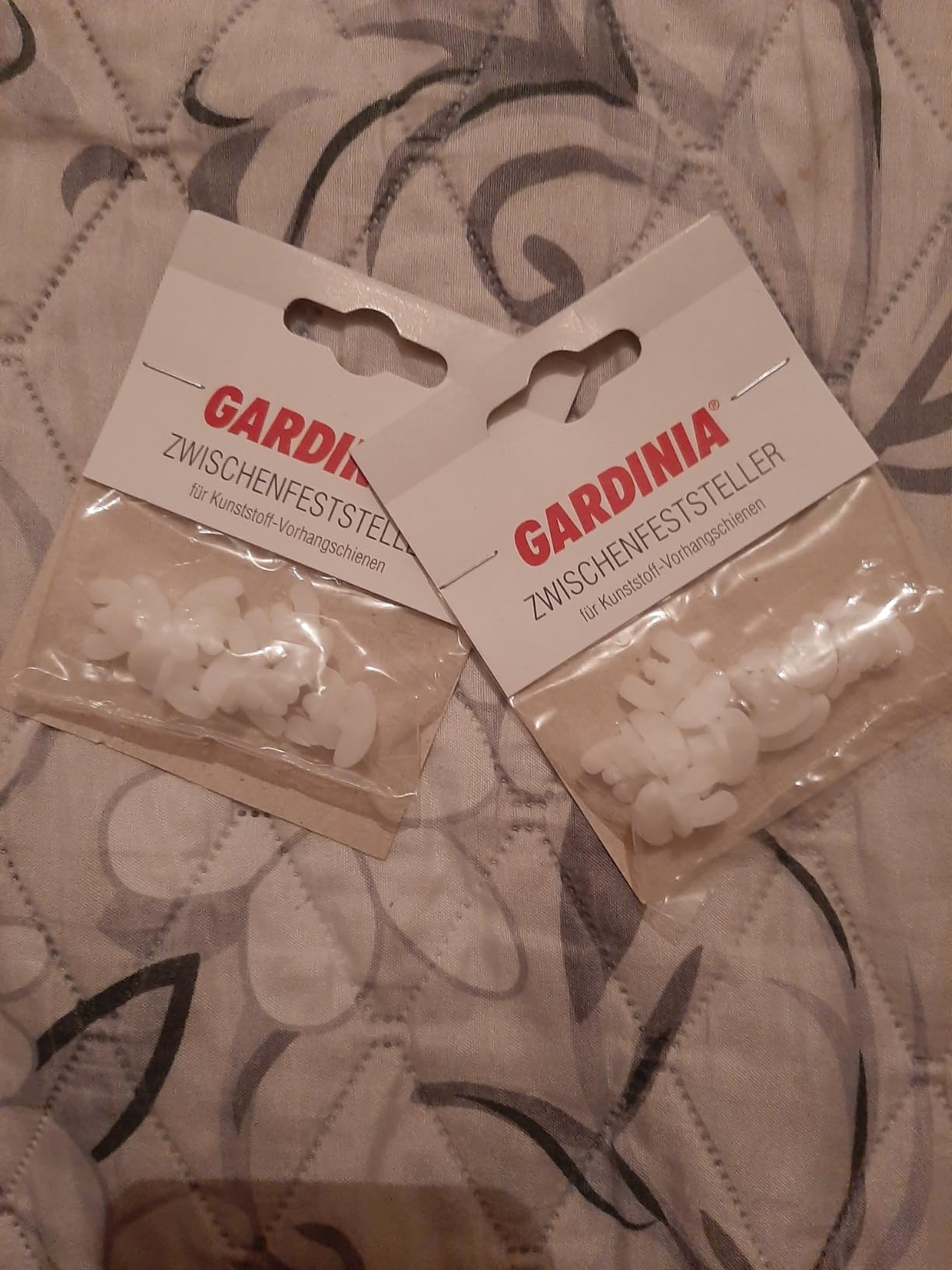 GARDINIA Chicago Zwischenfeststeller weiß 6 Stück Schiene