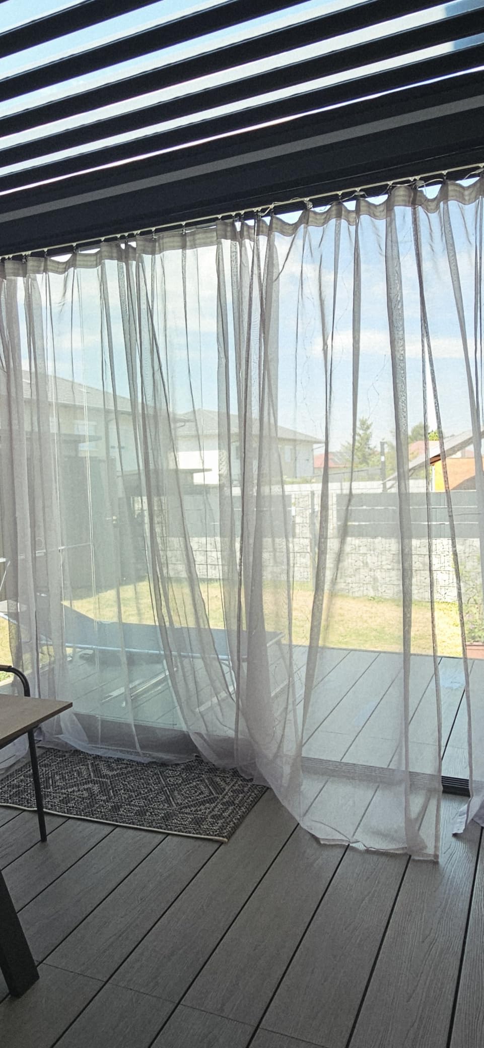 Topfinel Gardinen Vorhänge Voile Weiß 140x245 cm 2er Set
