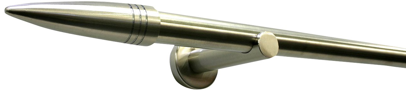Gardinia Chicago Omega Gardinenstange 200 cm Edelstahl-Optik Metall