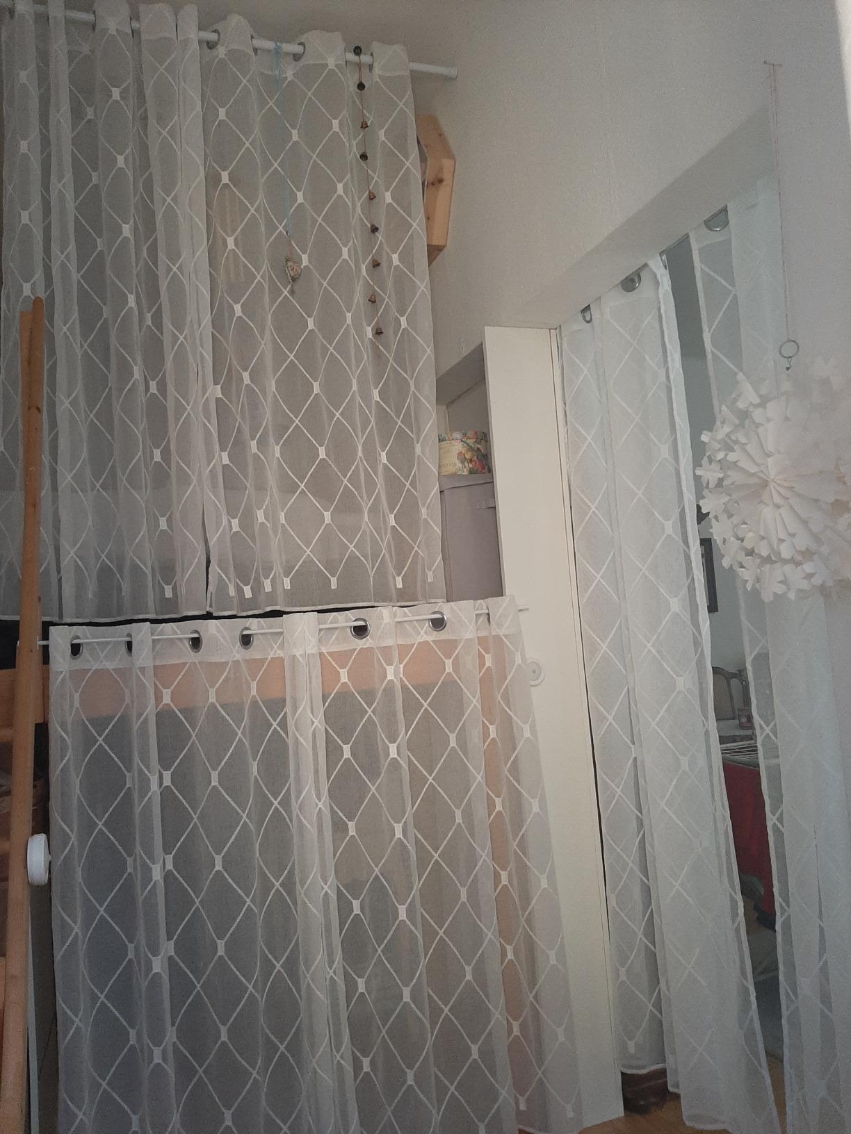 Topfinel Gardinen & Vorhänge Voile-Ösengardine Weiß 2er-Set Stickerei