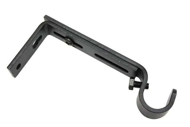 GARDINIA Memphis Träger Ø16mm Schwarz-Matt 10-14cm 2 Stück