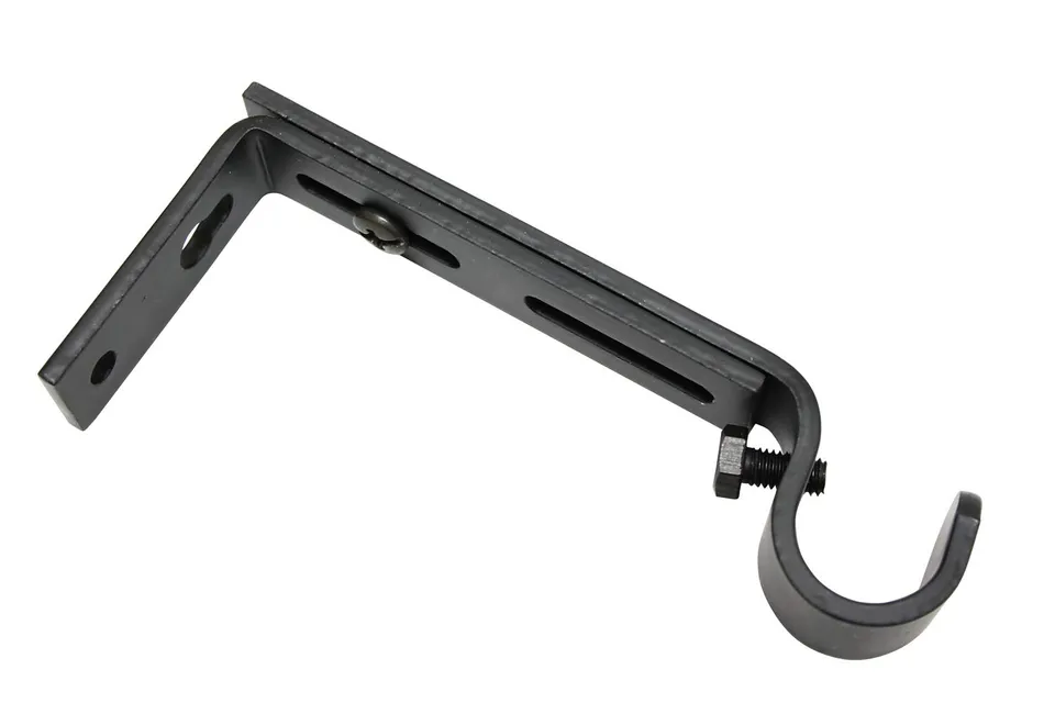 GARDINIA Memphis Träger Ø16mm Schwarz-Matt 10-14cm 2 Stück