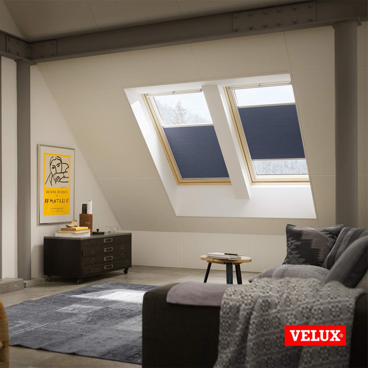 Velux Wabenplissee CK02 Weiß Verdunkelung Dachfenster