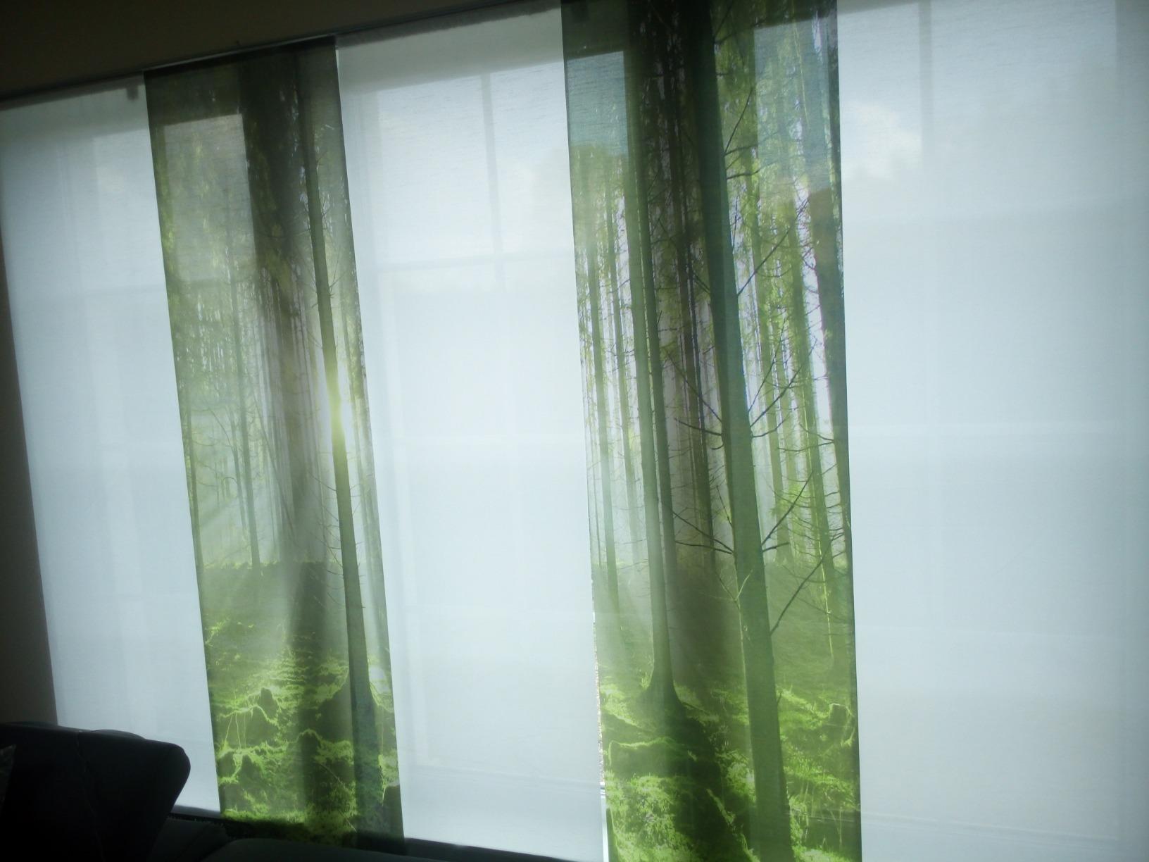 Home Fashion Schiebegardine Rom 245x60 Weiß mit Zubehör