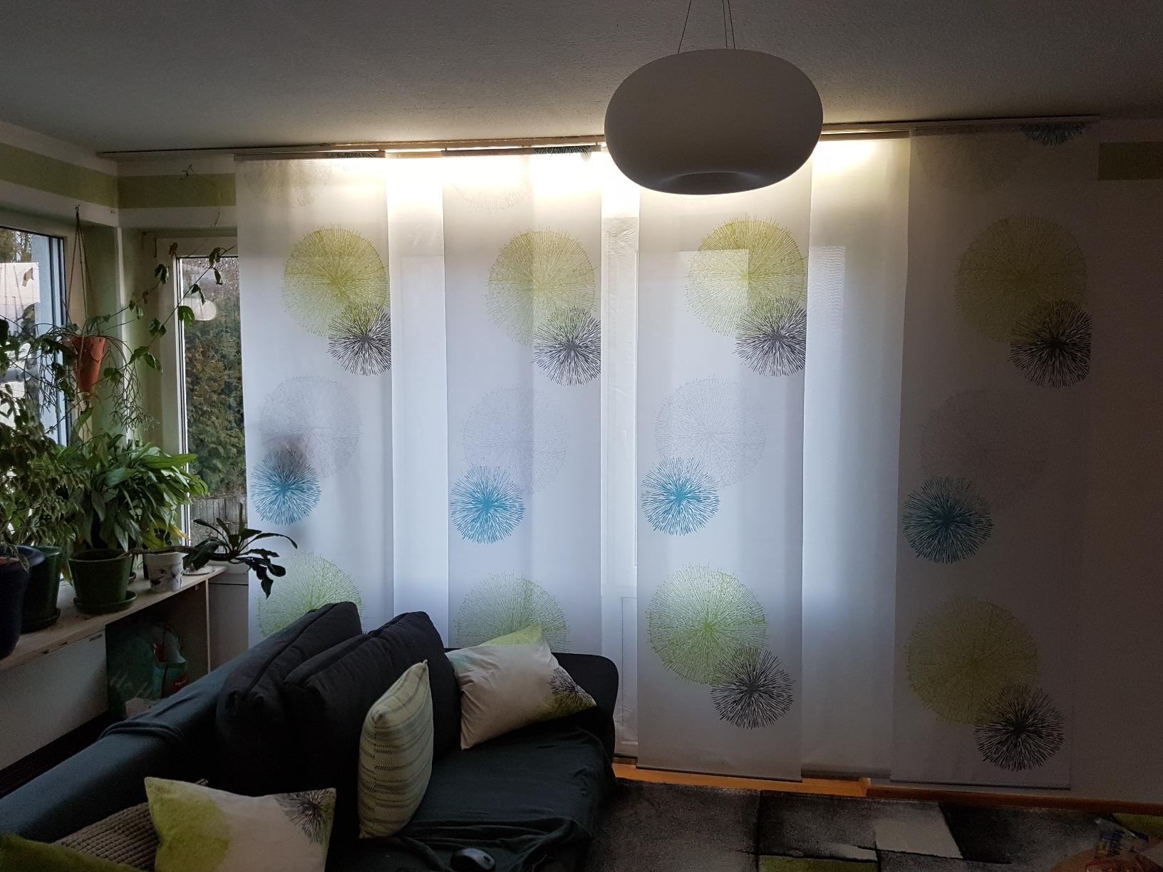 Home Fashion Rawlins Schlaufenschal 225x140 cm Grün bedruckt