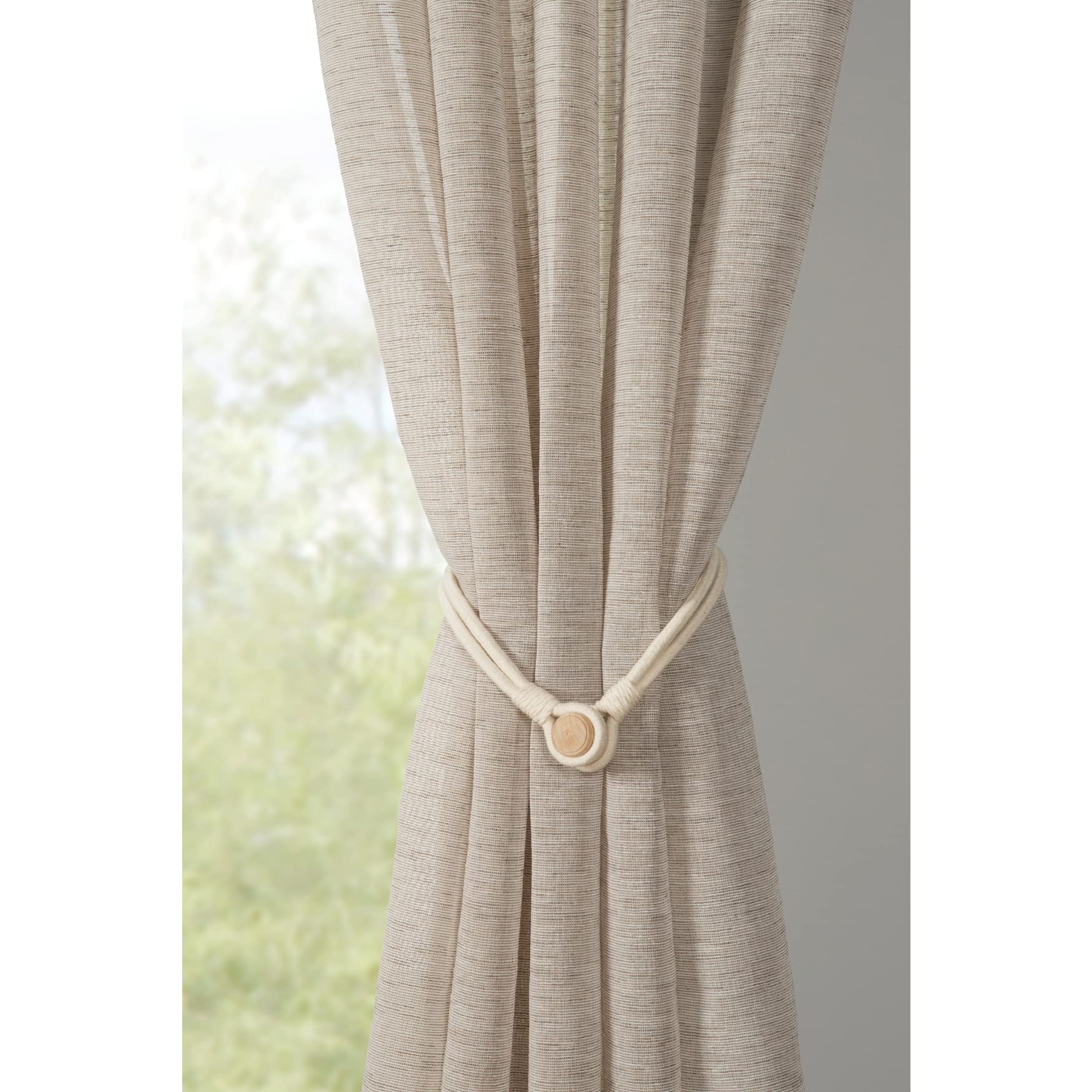 GARDINIA Country Raffhalter Kordel beige Magnet 47 cm