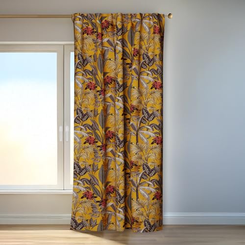 Homing Kelani Vorhang 140x245 cm Safran Blickdicht Jacquard
