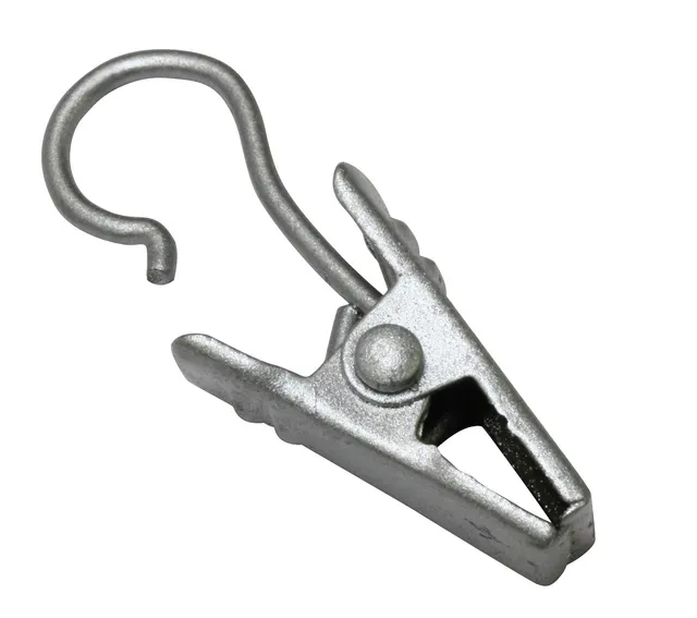 Gardinia Chicago Clipshaken silber-matt 10 Stück Metall