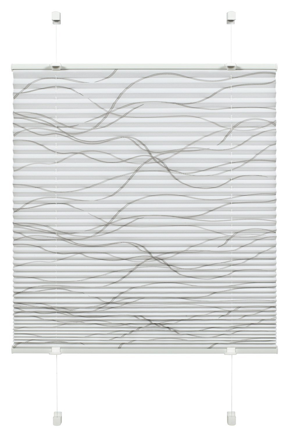 Gardinia EASYFIX Katy Wave Plissee 80x130 cm Weiß blickdicht