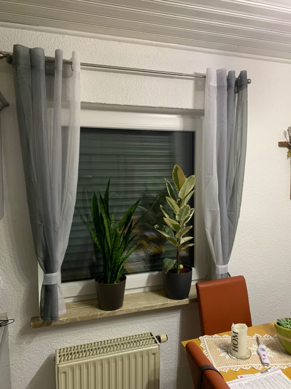 Topfinel Gardinen Vorhänge Ösen Grün 140x240 cm 2er Set