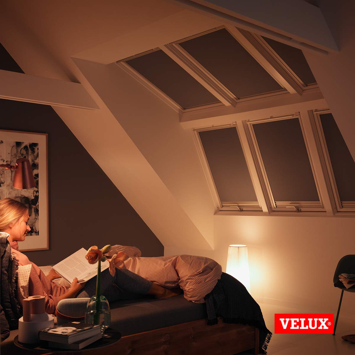Velux Verdunkelung Plus DFD C02 Rollo Grau weiß