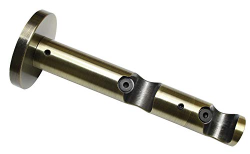 GARDINIA Memphis Doppel-Kombiträger 16 mm Edelstahl-Optik 7,5/5 cm