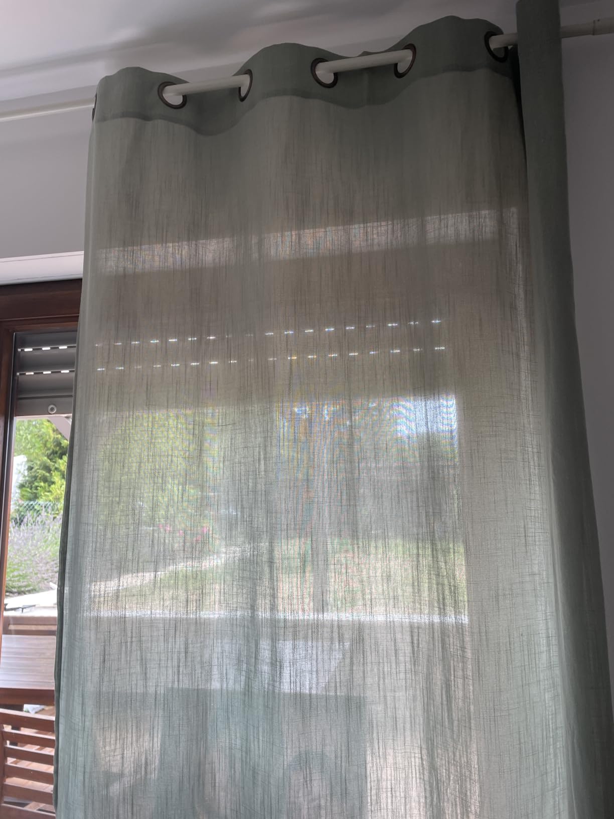 Topfinel Leinen Vorhänge 140x240 Beige 2er Set halbtransparent