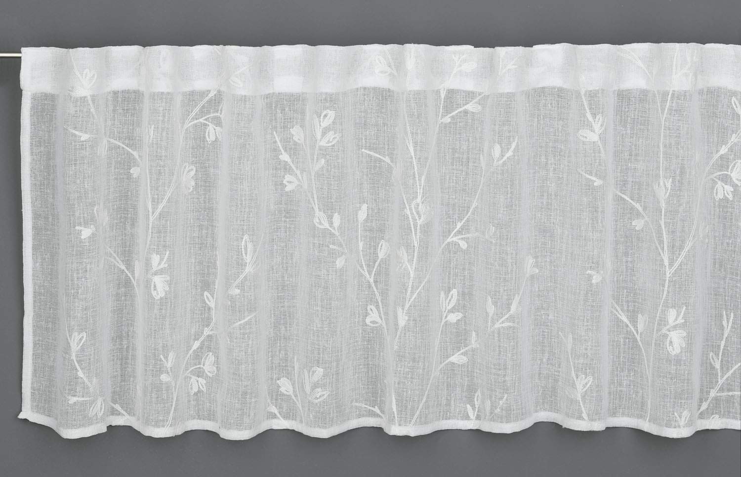 Gardinia Country Bistro-Gardine Natur 140 x 45 cm Stickerei