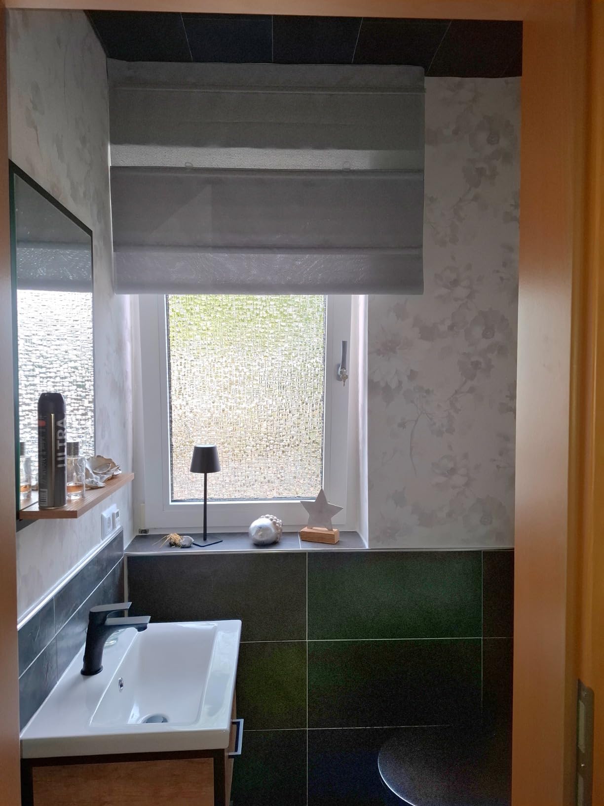 GARDINIA EASYFIX Raffrollo 100x140 cm Grau blickdicht