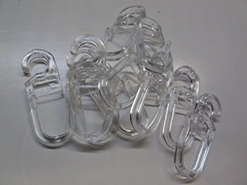 GARDINIA Faltenlegehaken Transparent 10 Stk Kunststoff