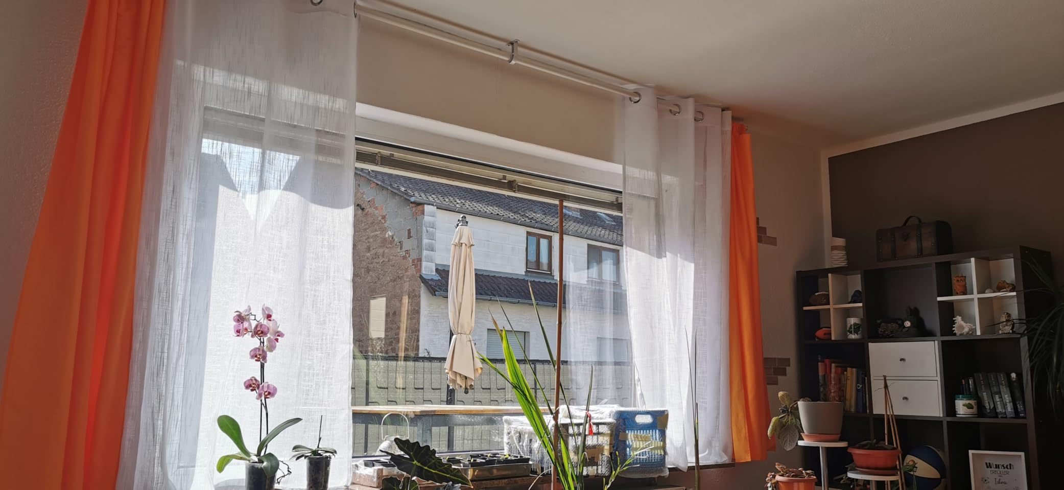 Topfinel Gardinen Leinenoptik 140x245 Beige 2er-Set Ösen