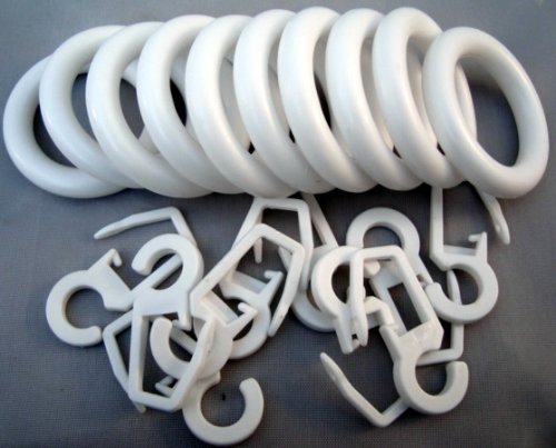 Gardinia Chicago Gardinenringe Weiß 6mm 10 Stück