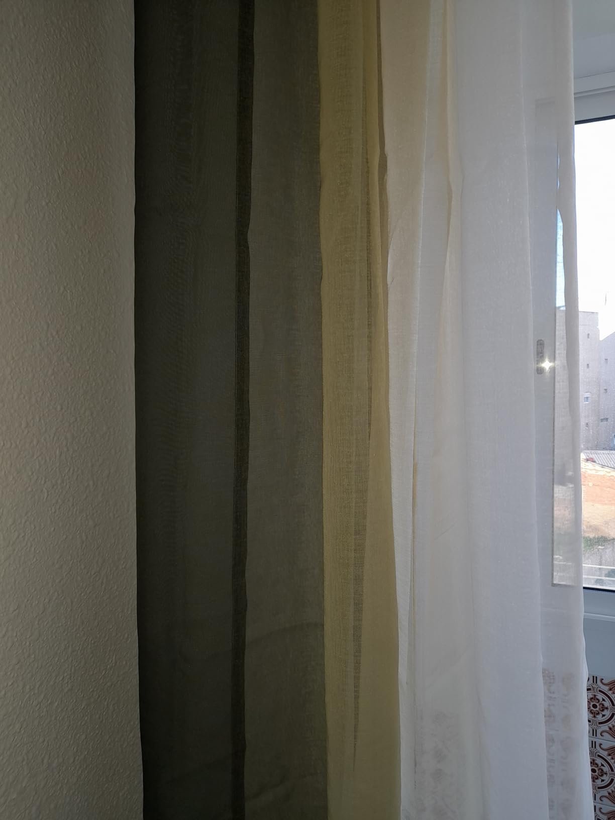 Topfinel Vorhang Farbverlauf Grün 140x160 cm 2er-Set Ösen