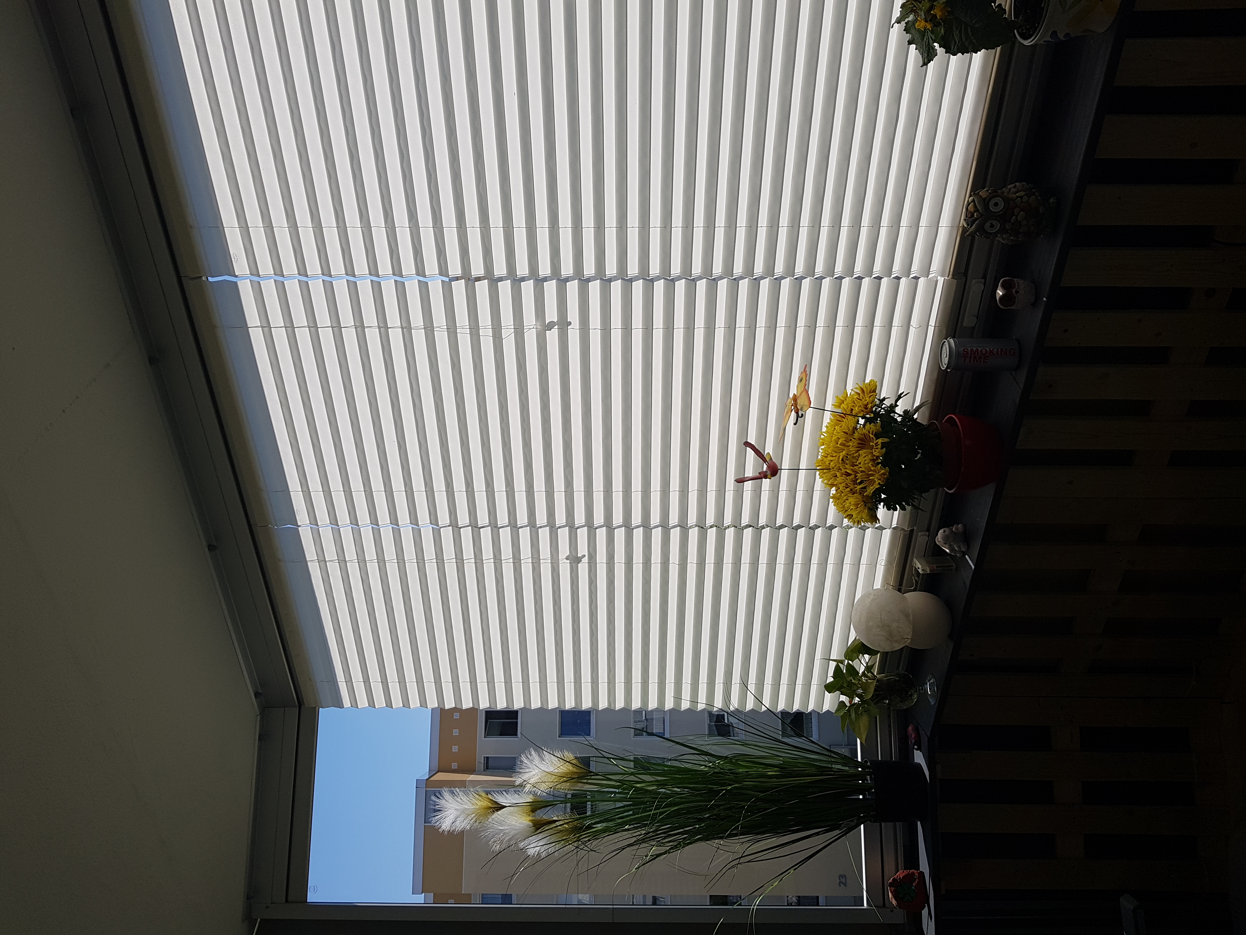 K-Home Plissee Klebe Weiß B80xH210 cm Lichtschutz