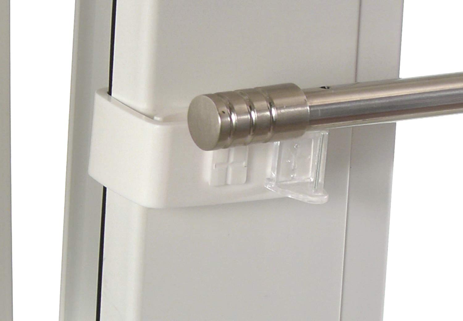 GARDINIA Chicago Easy Click Klemmträger Vitragestange Weiß 2 St