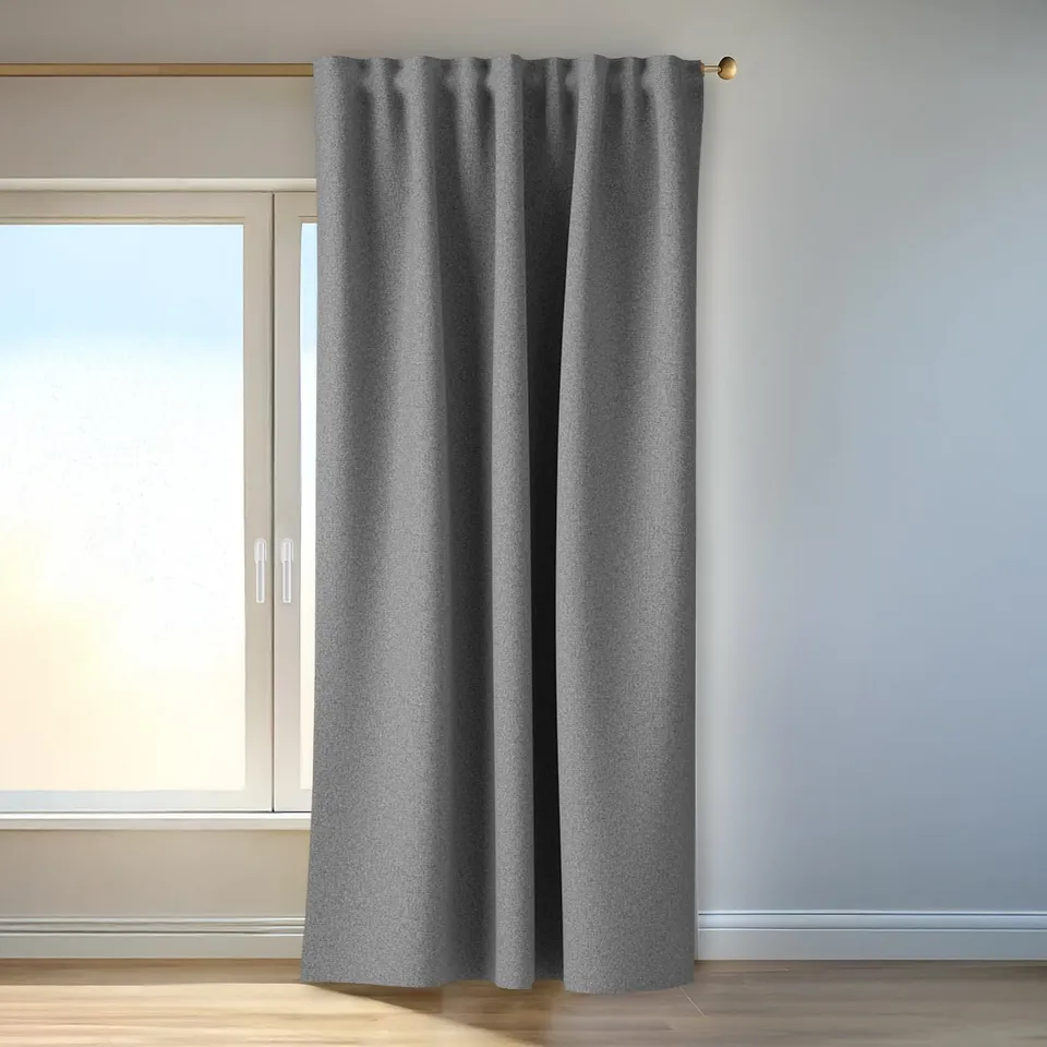 Homing Vorhang Nox Verdunkelungsvorhang Grau 135x270 blickdicht