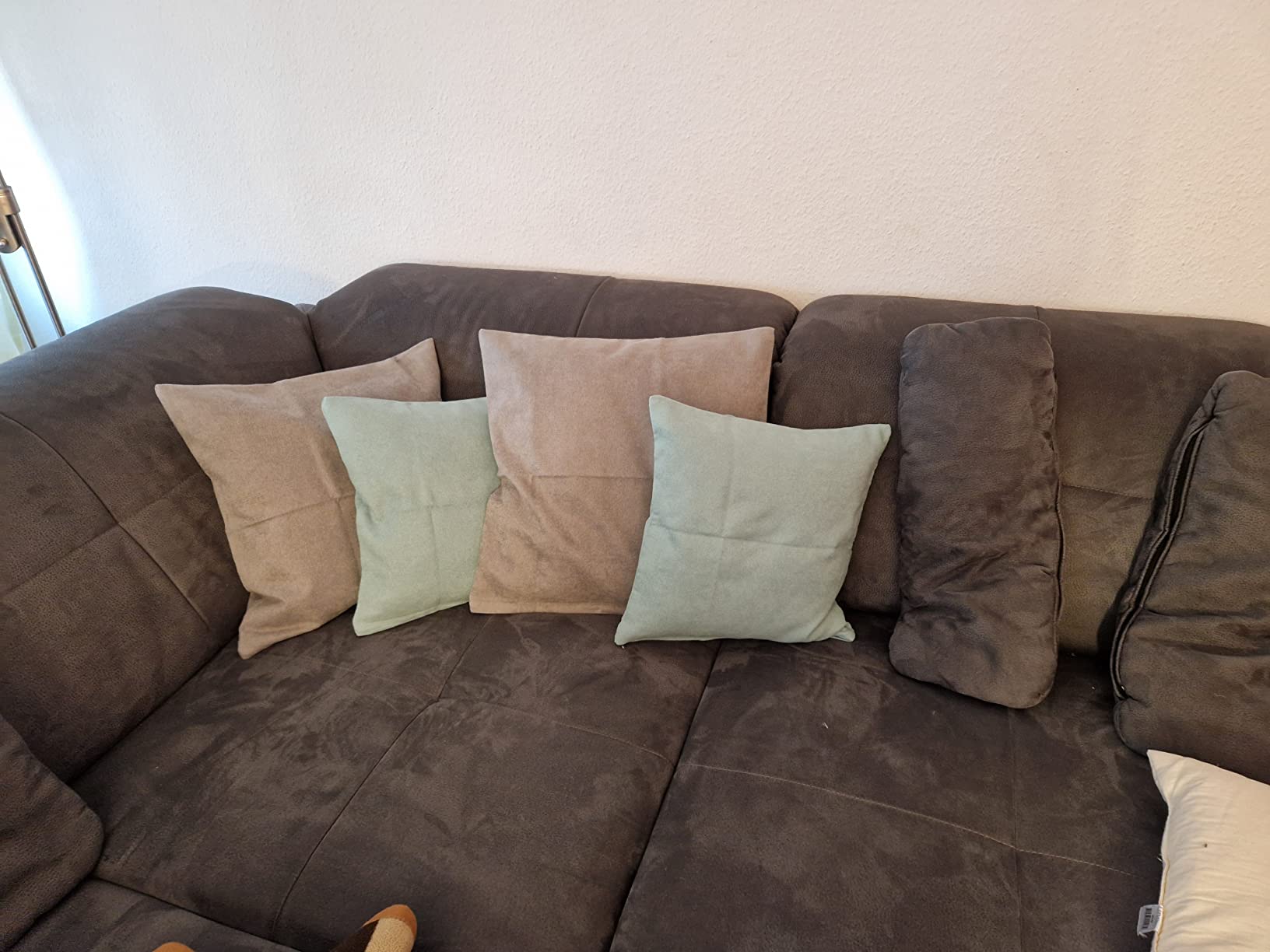 Topfinel Kissenbezug 50x50 Chenille Gelb 2er Set