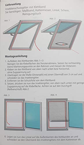 K-Home Insektenschutz Fliegengitter mit Reißverschluss 150x180