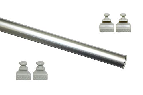 Gardinia Solid Unterprofil zum Klipsen 60 cm Silber Alu