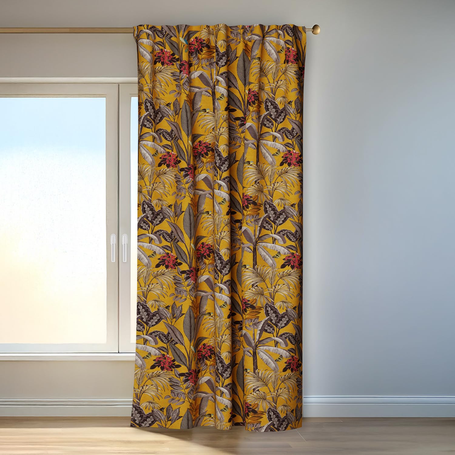 Homing Kelani Vorhang 140x245 cm Safran Blickdicht Jacquard