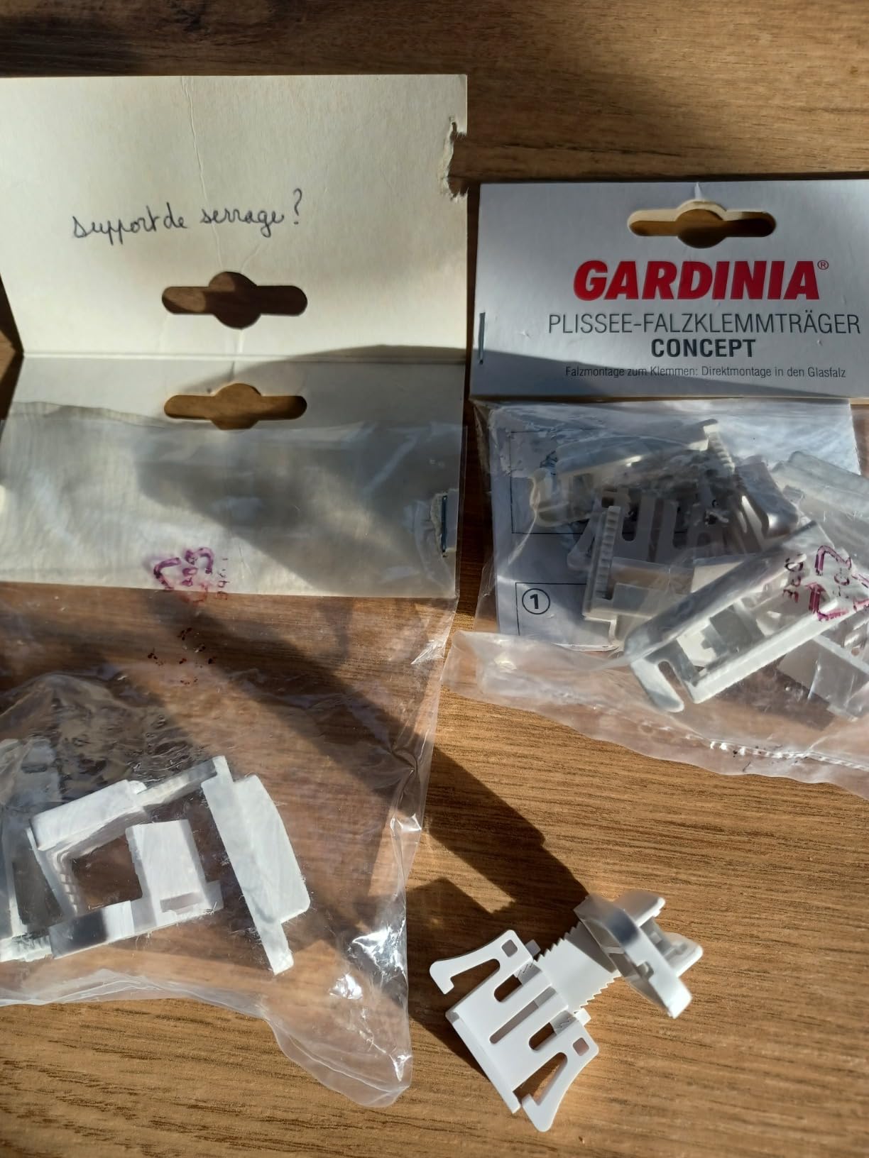 GARDINIA Concept Falzklemmträger Weiß 4 Stück ohne Bohren