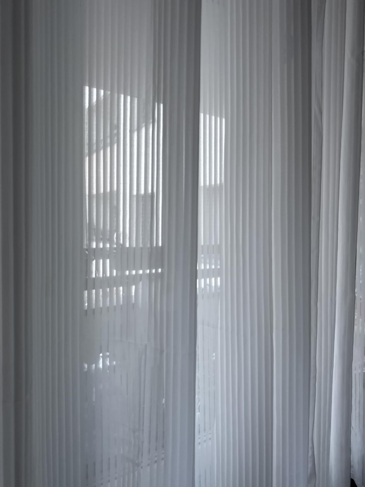 Topfinel Gardinen Ösen Vorhänge Weiß 140x225 cm 2er Pack
