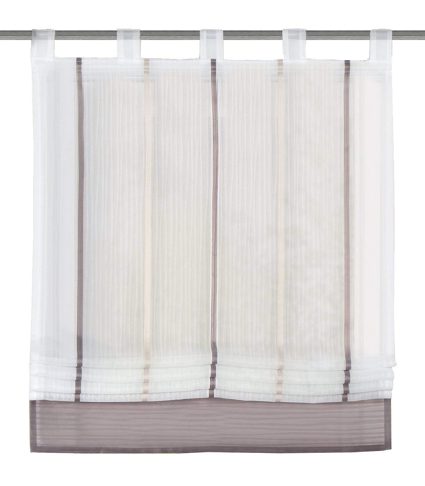 Home Fashion Raffrollo Gabi transparent stein 150x120 cm