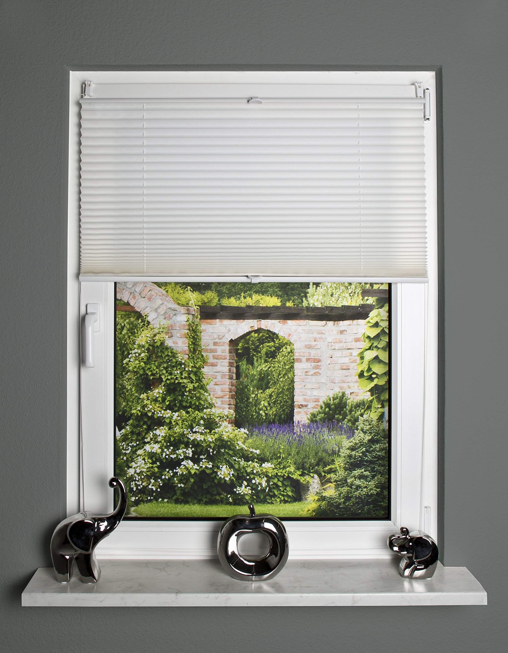 Home Fashion Plisseerollo Up&Down weiß 100x130 cm