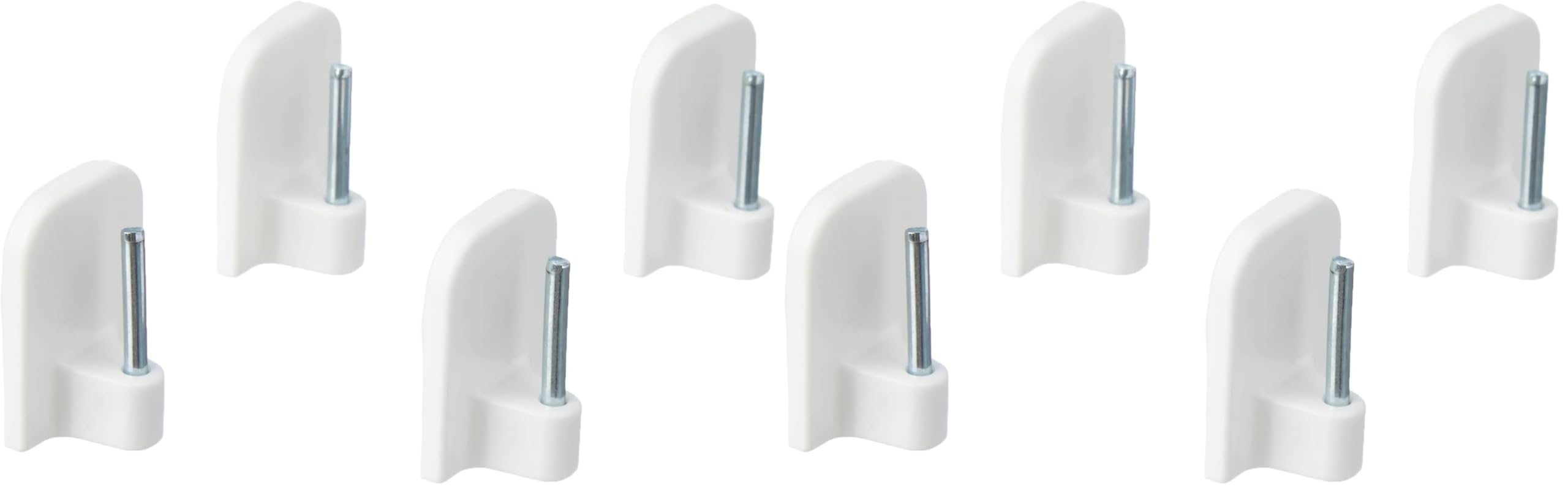 GARDINIA Chicago Klebehaken Vitragestangen 11mm weiß 4 Stk