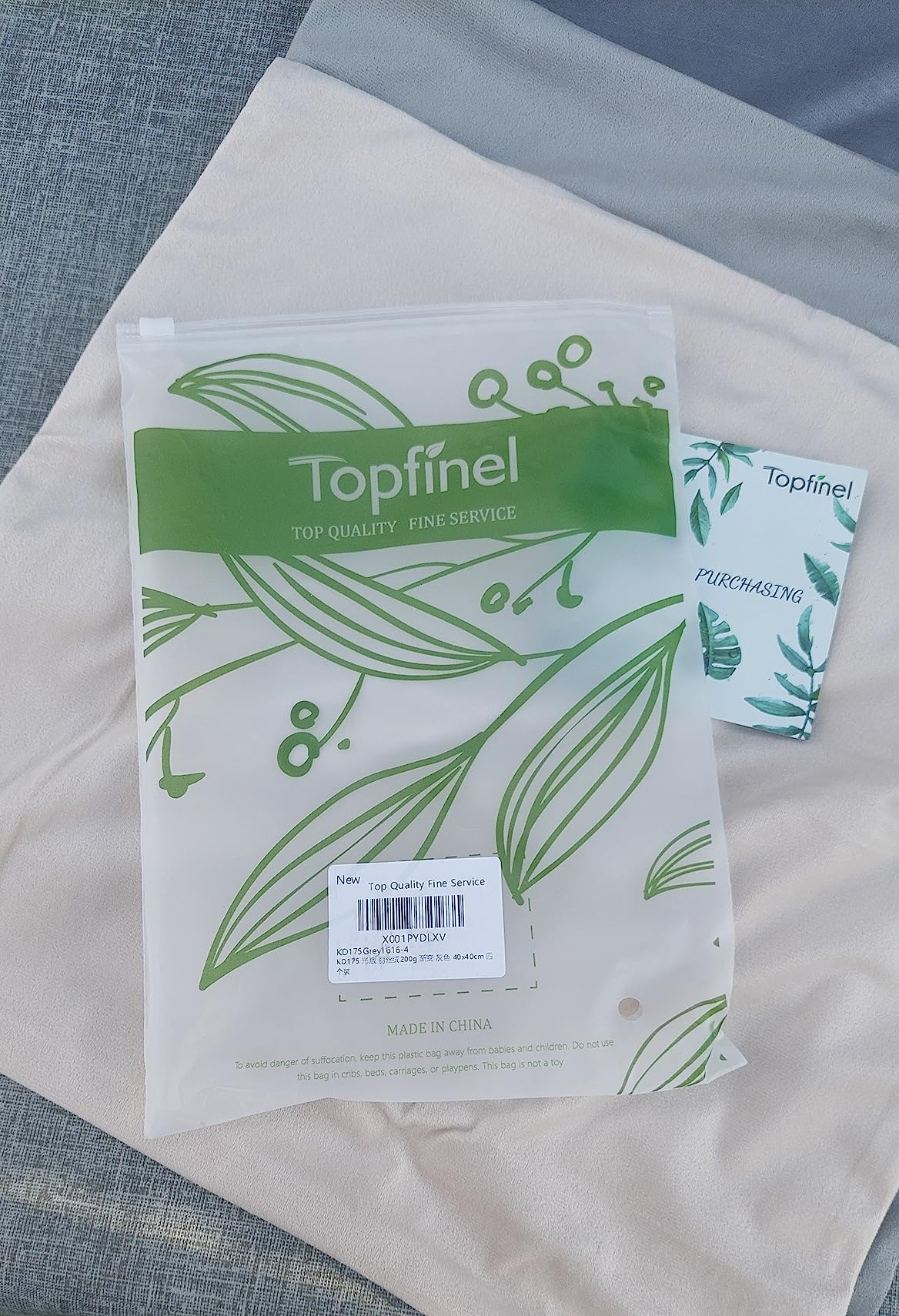 Topfinel Kissenbezüge Samt 40x40 Blau 4er-Set Verlauf