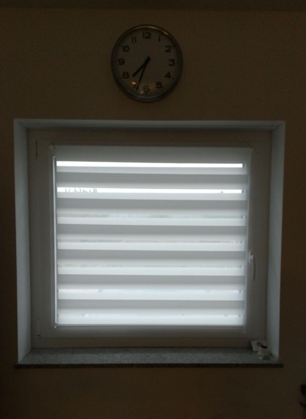 Gardinia EASYFIX Shaun Doppelrollo 60x150 cm Hellgrau Streifen