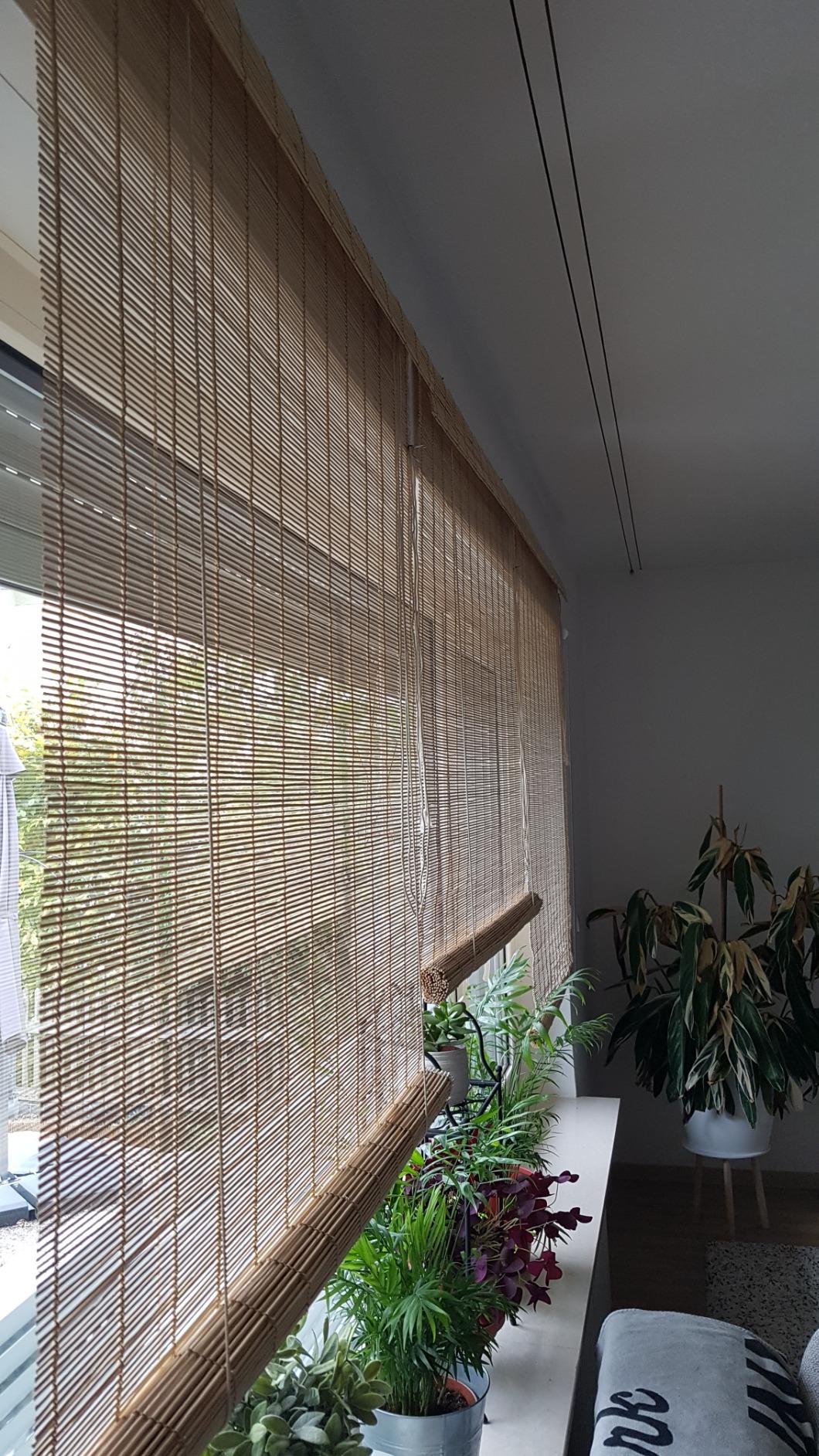 GARDINIA EASYFIX Bambusrollo 140x160 Schoko transparent