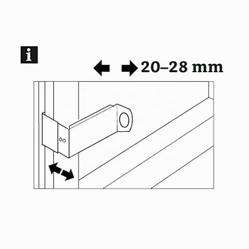 GARDINIA Chicago Adapter Spannvitrage Weiß 2 Stück